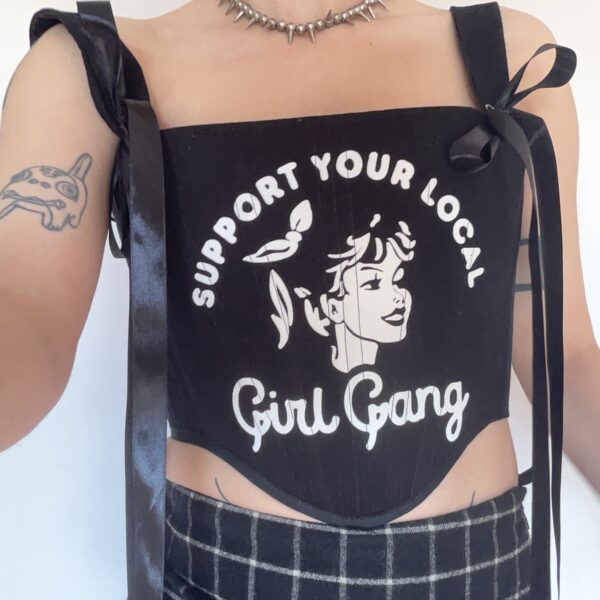 Corsé girl gang talla S upcycling
